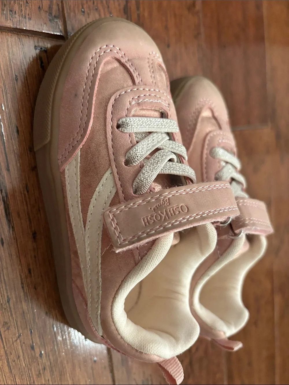 OshKosh B'gosh Dusty Pink Toddler Sneakers with Cream Accents